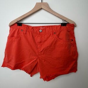 Carve Designs Cutoff Shorts Women’s 12 Orange Casual Summer Cotton Blend